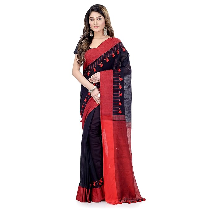Traditional Bengali Tant Pure Cotton Saree